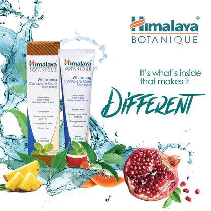 Himalaya Botanique Complete Care Whitening Toothpaste - Peppermint, Fluoride Free (5.29 oz, 4 Pack)