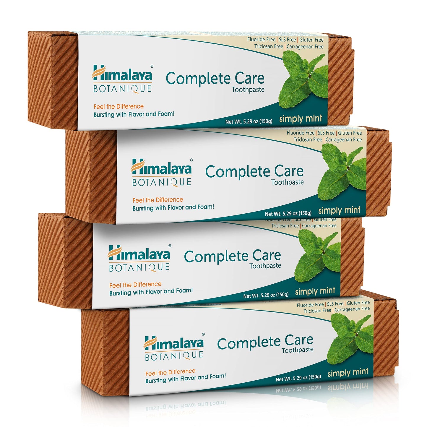 Himalaya Botanique Complete Care Toothpaste - Herbal Mint, Fluoride Free, 4 Pack