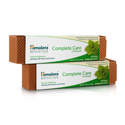 Himalaya Botanique Complete Care Toothpaste – Herbal, Fluoride Free, Peppermint (2 Pack)