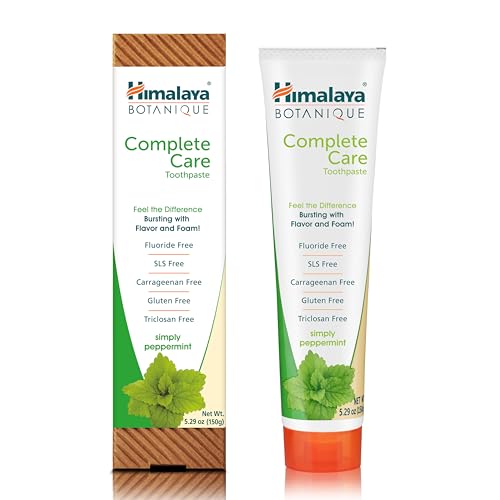 Himalaya Botanique Complete Care Toothpaste – Herbal, Fluoride Free, Peppermint (2 Pack)