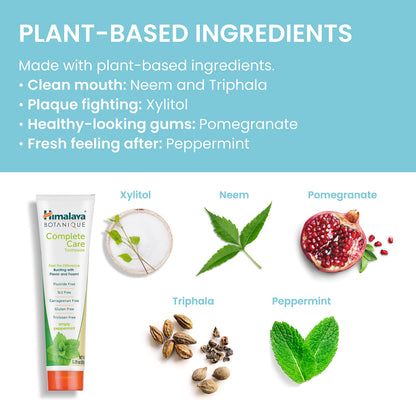 Himalaya Botanique Complete Care Toothpaste – Herbal, Fluoride Free, Peppermint (2 Pack)