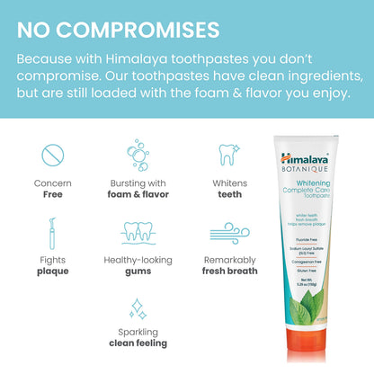 Himalaya Botanique Complete Care Whitening Toothpaste – Simply Mint, 5.29 oz