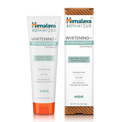 Himalaya Botanique Whitening + Hydroxyapatite Toothpaste - Mint | Vegan & Gluten-Free (Pack of 2)