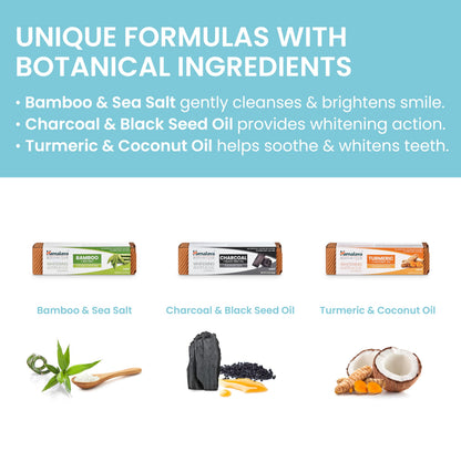 Himalaya Botanique Whitening Antiplaque Toothpaste – Variety Pack Mint (4 x 4 oz) | Fluoride Free, Vegan, Gluten Free