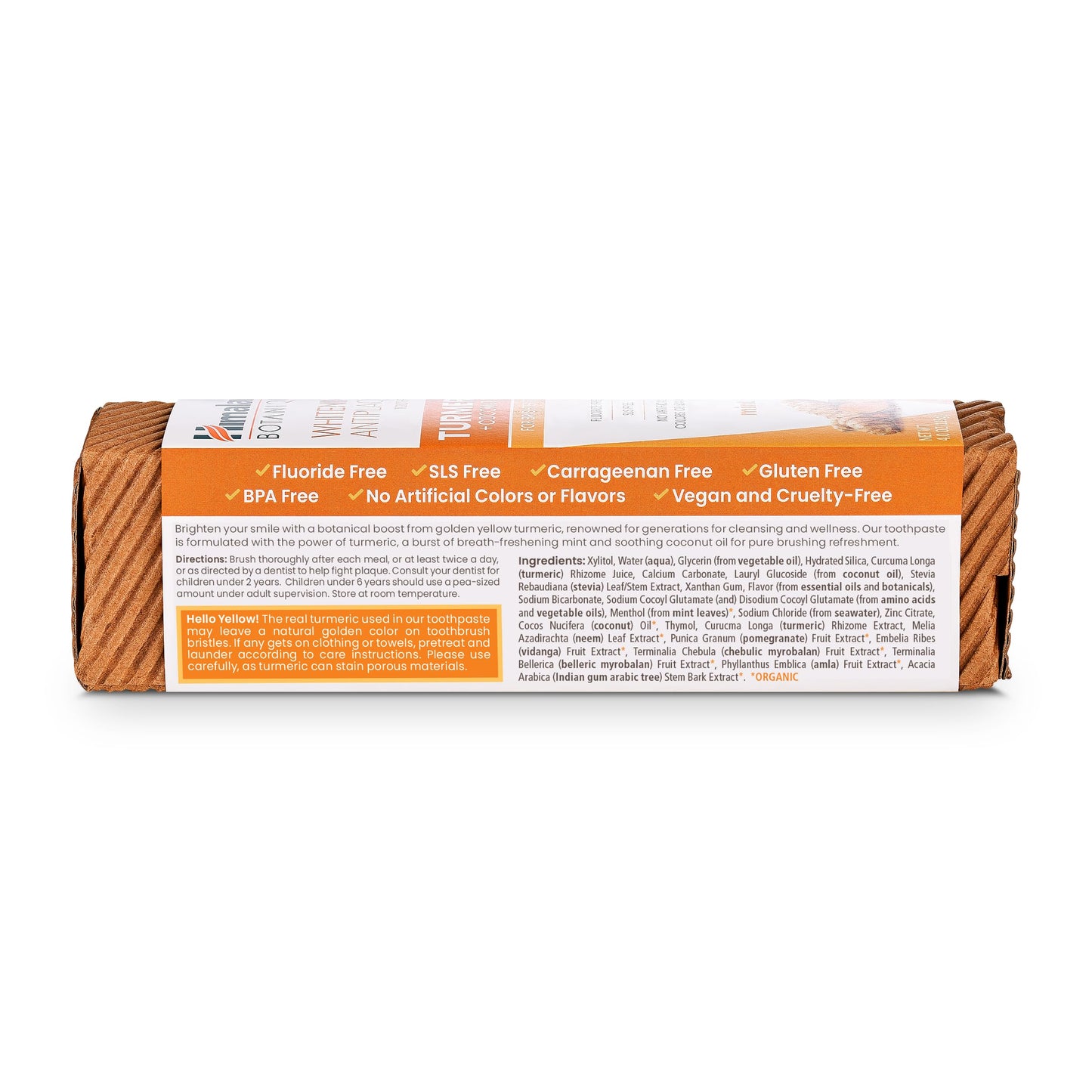 Himalaya Botanique Turmeric & Coconut Oil Whitening Toothpaste – Fluoride Free, Mint | 2 Pack