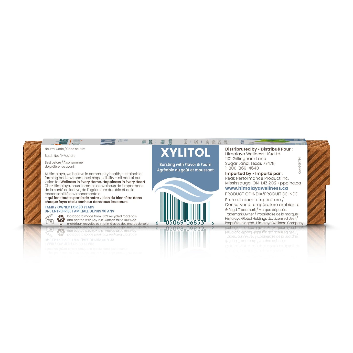 Himalaya Botanique Whitening Antiplaque Toothpaste with Xylitol – Fluoride Free, 4 oz, 2 Pack