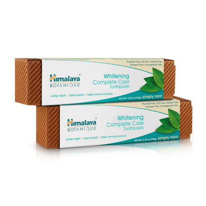 Himalaya Botanique Whitening Complete Care Toothpaste - Fluoride Free, Mint, 2 Pack