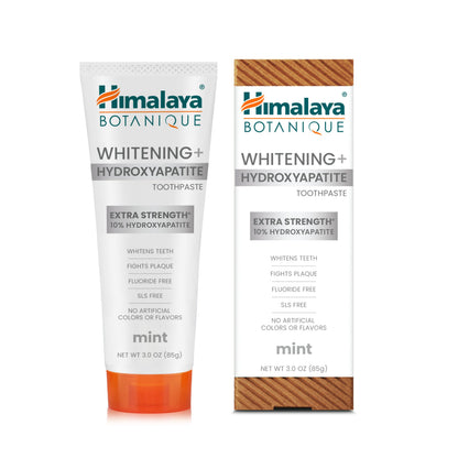 Himalaya Botanique Whitening Toothpaste – 10% Nano Hydroxyapatite, Enamel Remineralization, Vegan Mint, 3 oz
