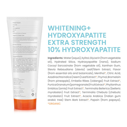 Himalaya Botanique Whitening Toothpaste – 10% Nano Hydroxyapatite, Enamel Remineralization, Vegan Mint, 3 oz