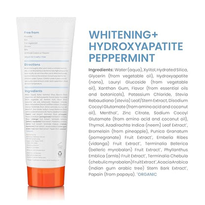 Himalaya Botanique Whitening Toothpaste with Nano Hydroxyapatite - Peppermint, 4 oz