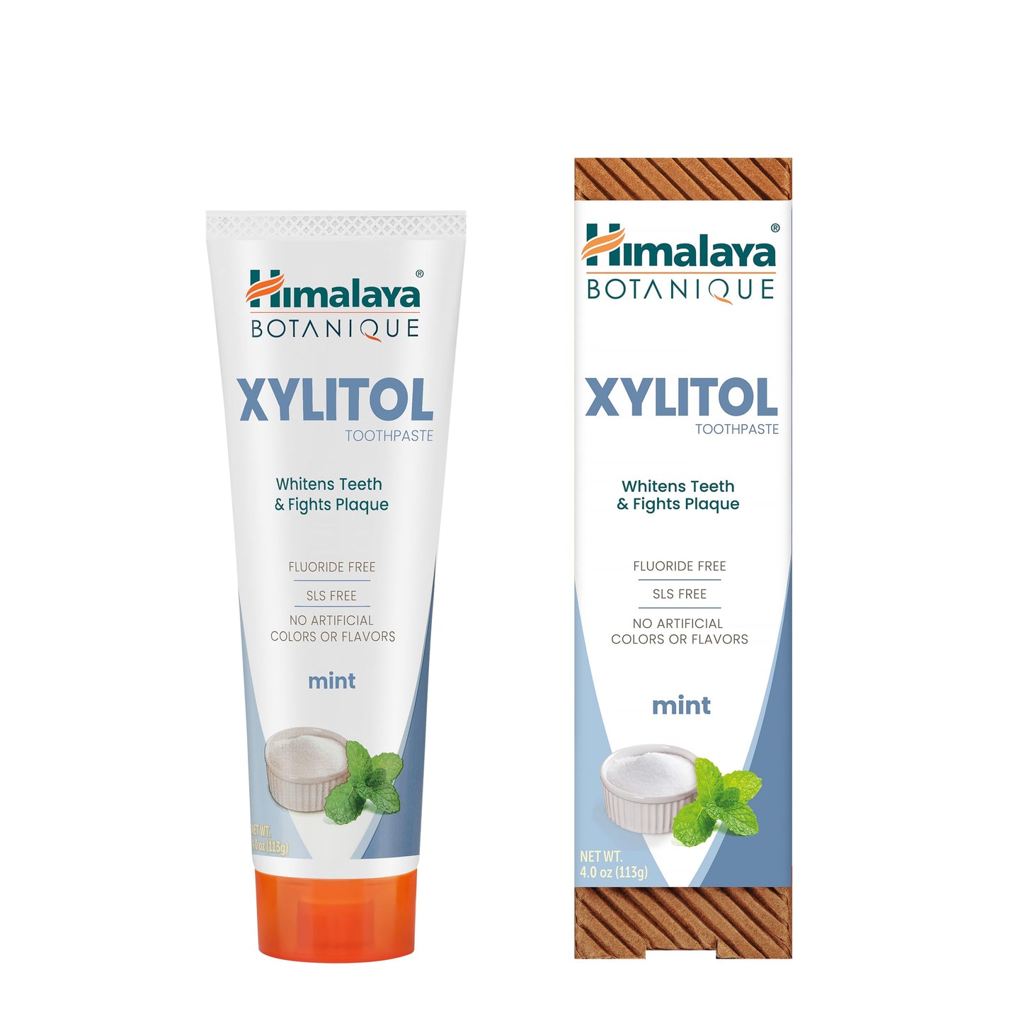 Himalaya Botanique Xylitol Toothpaste - Mint, Fluoride Free, Vegan & Gluten Free | 4 oz