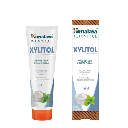 Himalaya Botanique Xylitol Toothpaste - Mint, Fluoride Free, Vegan & Gluten Free | 4 oz