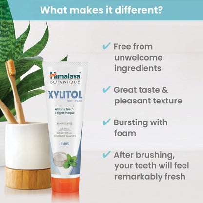 Himalaya Botanique Xylitol Toothpaste - Mint, Fluoride Free, Vegan & Gluten Free | 4 oz