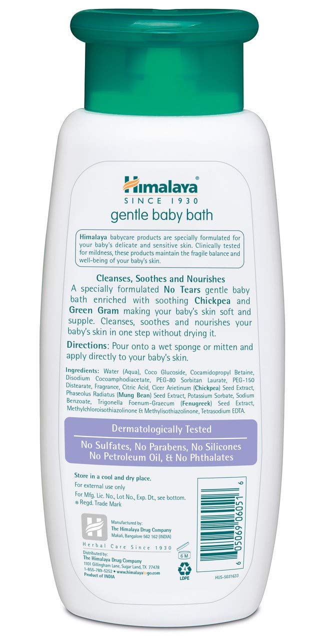 Himalaya Gentle Baby Bath - 13.53 oz Pack of 2 | Tear-Free, Mild Cleanser