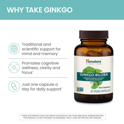 Himalaya Ginkgo Biloba 120 mg | 60 Day Supply | Memory & Focus Support