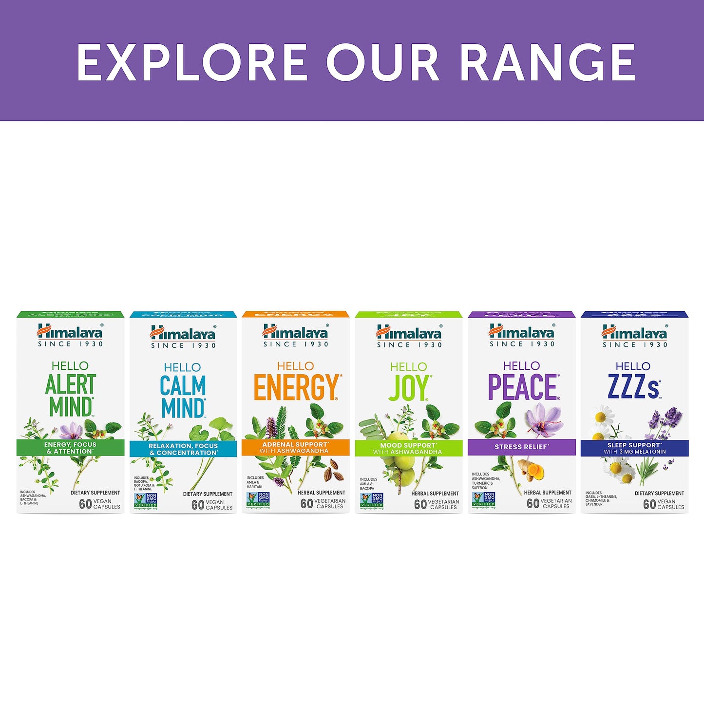 Himalaya Hello Peace - Herbal Stress Relief with Ashwagandha & Turmeric | Adrenal Support