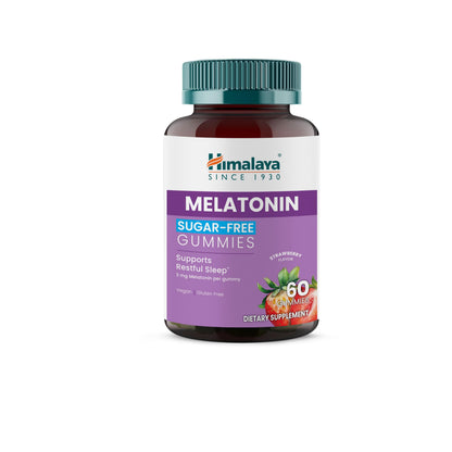 Himalaya Melatonin Sugar-Free Gummies – Restful Sleep, 3 mg, Vegan & Gluten-Free, 60 Gummies