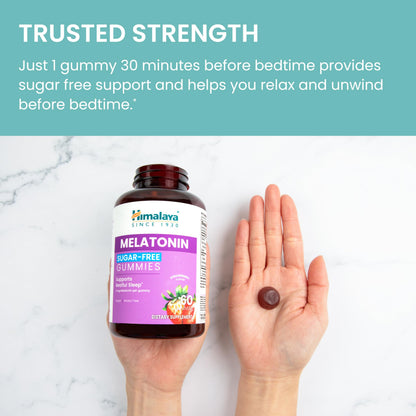 Himalaya Melatonin Sugar-Free Gummies – Restful Sleep, 3 mg, Vegan & Gluten-Free, 60 Gummies