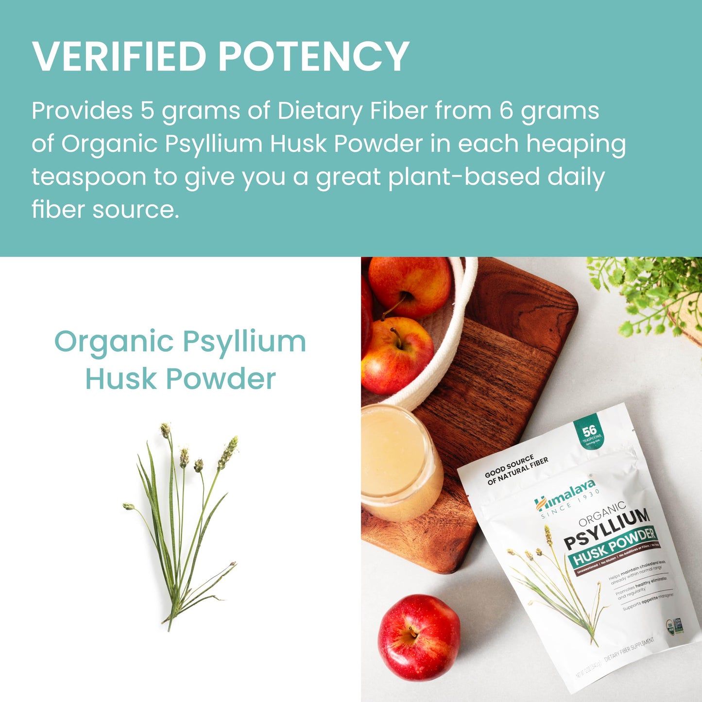 Himalaya Organic Psyllium Husk Powder – Daily Fiber, 12 oz