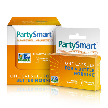 Himalaya PartySmart | 10 Capsules for a Smoother Morning After Drinking – Plant-Based, Vegan, Gluten Free