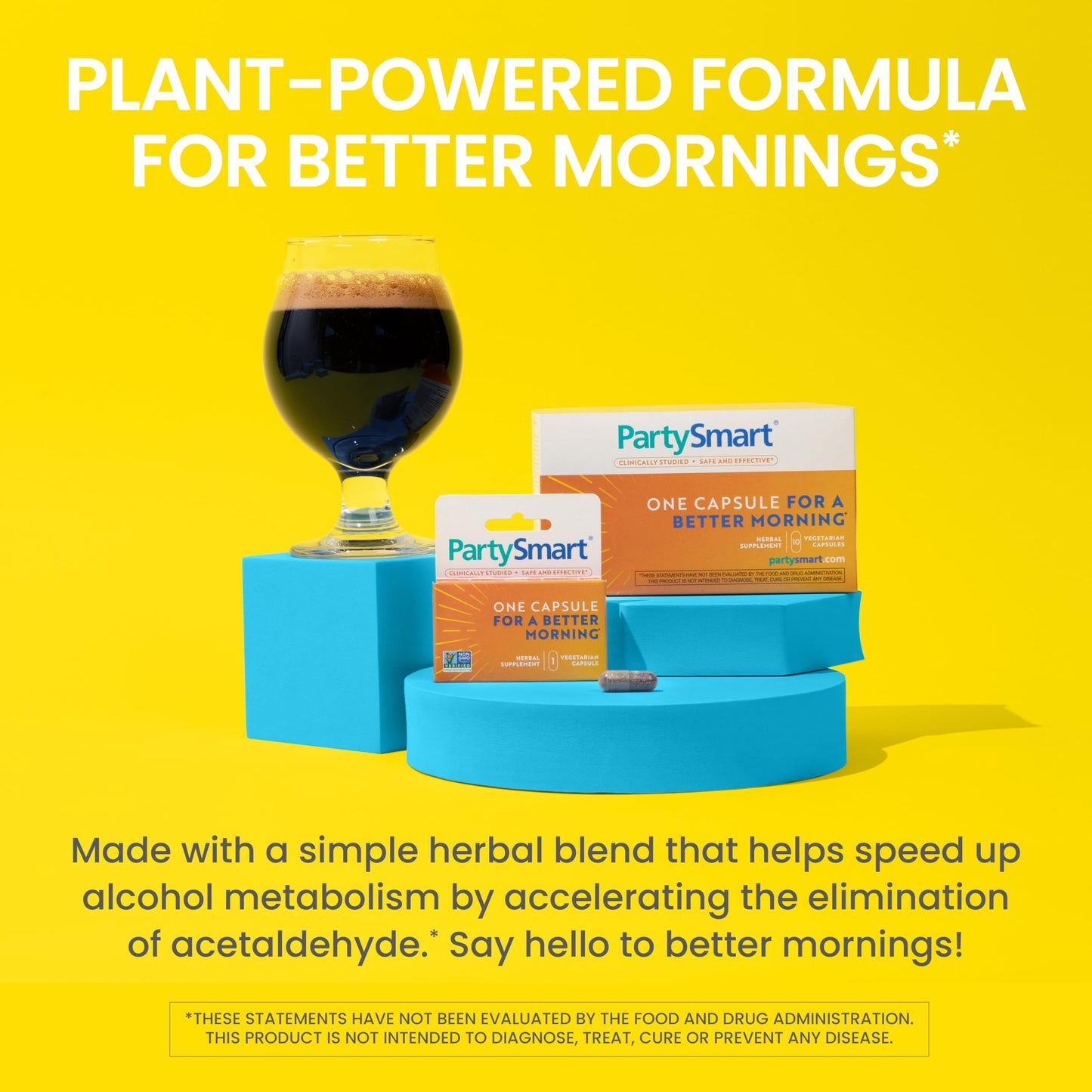Himalaya PartySmart | 10 Capsules for a Smoother Morning After Drinking – Plant-Based, Vegan, Gluten Free