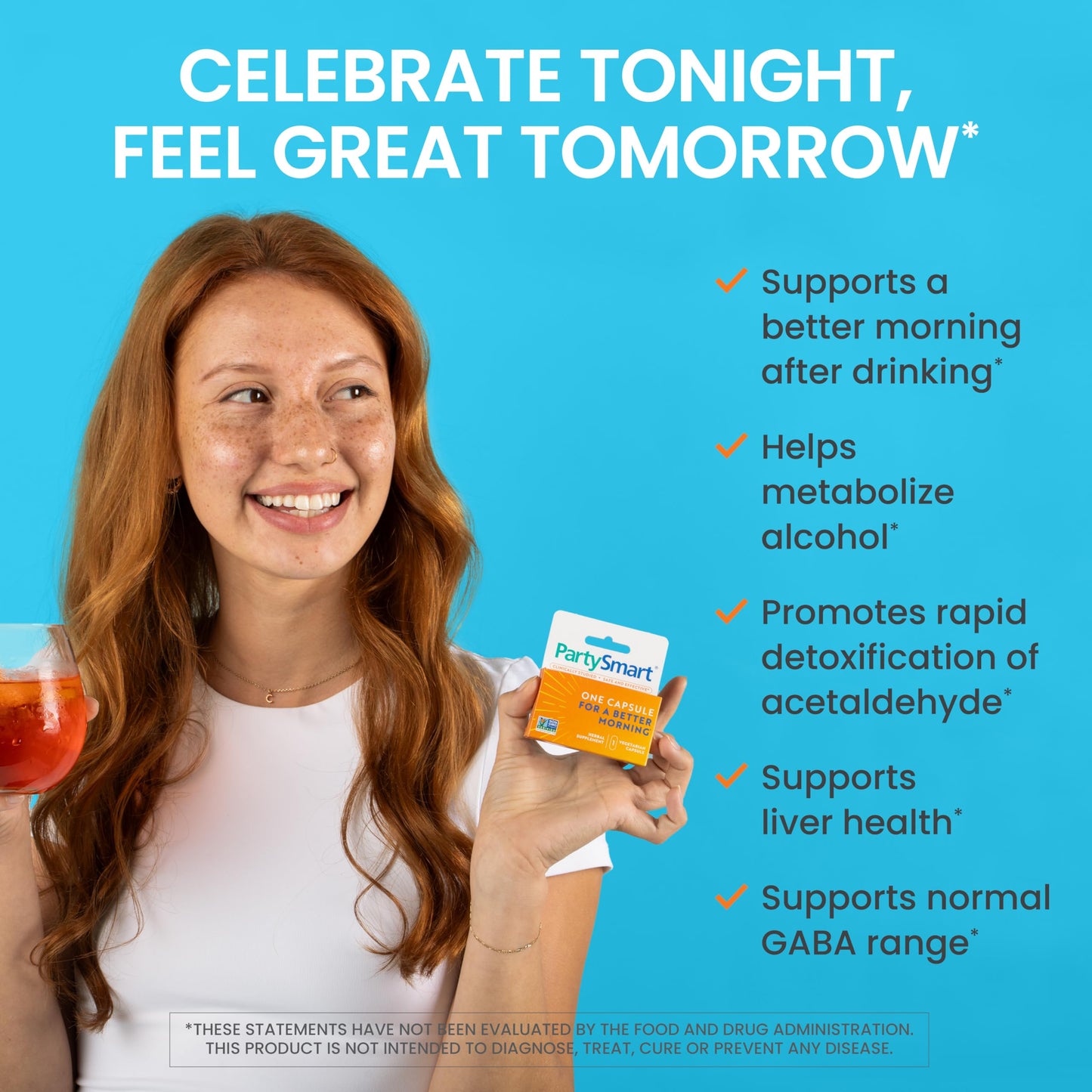 Himalaya PartySmart | 10 Capsules for a Smoother Morning After Drinking – Plant-Based, Vegan, Gluten Free