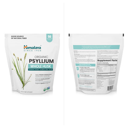 Himalaya Organic Psyllium Whole Husk – 2-Pack, 56 Tbsp, Unflavored, USDA Organic, Non-GMO Fiber Supplement