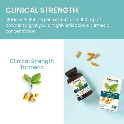 Himalaya Turmeric 95 – 600 mg, 30 Capsules | Joint Support, 95% Curcuminoids