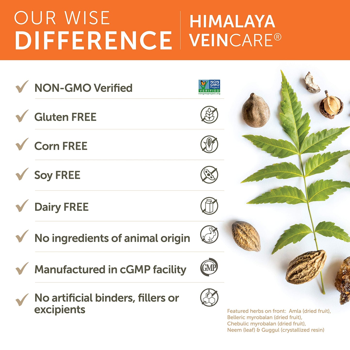 Himalaya VeinCare - Herbal Vein Support for Circulation & Rectal Comfort | Vegan