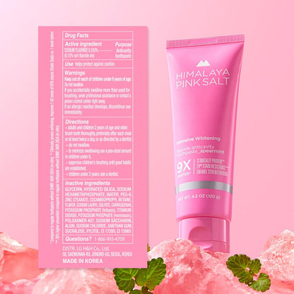 HIMALAYA PINKSALT Intensive Whitening Toothpaste – Spearmint, 4.2 oz (3 Packs)