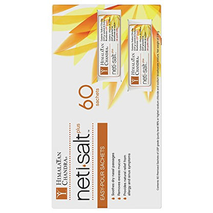 Himalayan Chandra Neti Salt Plus Refill Sachet 60 Count | Gentle Nasal Irrigation