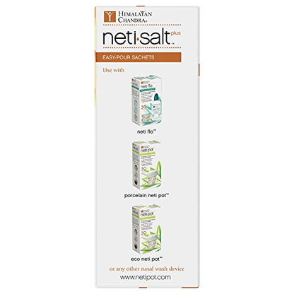 Himalayan Chandra Neti Salt Plus Refill Sachet 60 Count | Gentle Nasal Irrigation
