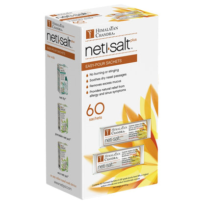 Himalayan Chandra Neti Salt Plus Refill Sachet 60 Count | Gentle Nasal Irrigation