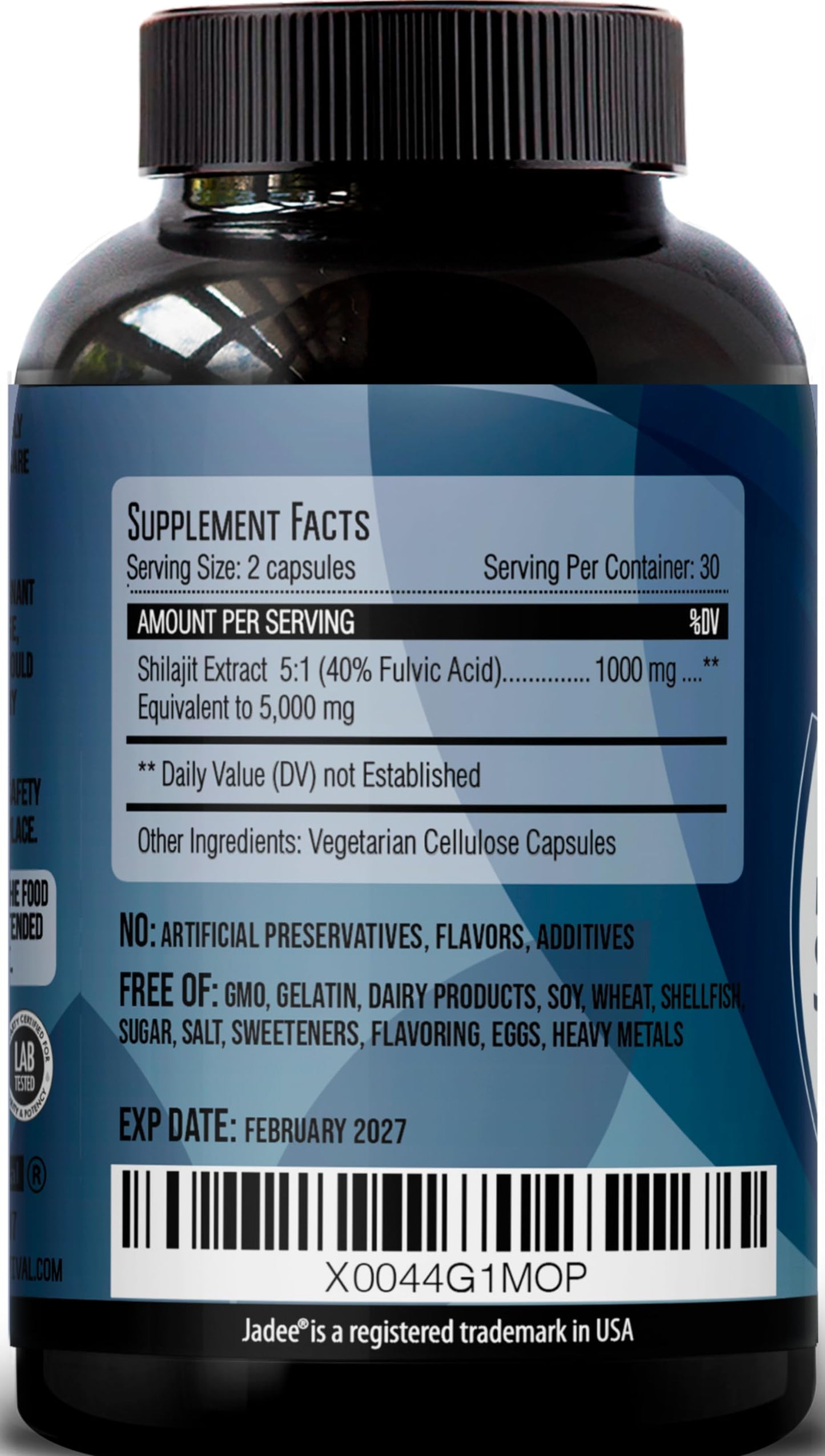 5000mg Himalayan Shilajit Capsules for Men & Women – 40% Fulvic Acid + 85+ Trace Minerals