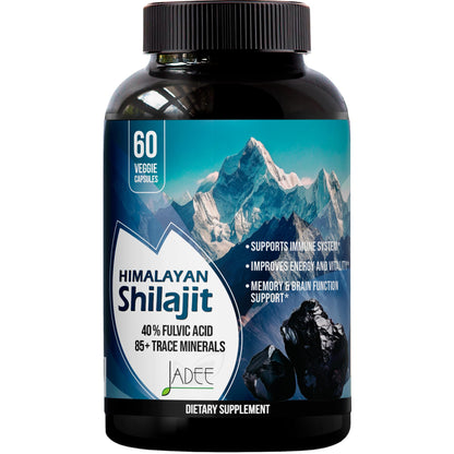 5000mg Himalayan Shilajit Capsules for Men & Women – 40% Fulvic Acid + 85+ Trace Minerals