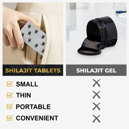 30,000 mg Shilajit Tablets – 60 Count | Himalayan Organic Shilajit Resin with Fulvic Acid & 85+ Minerals