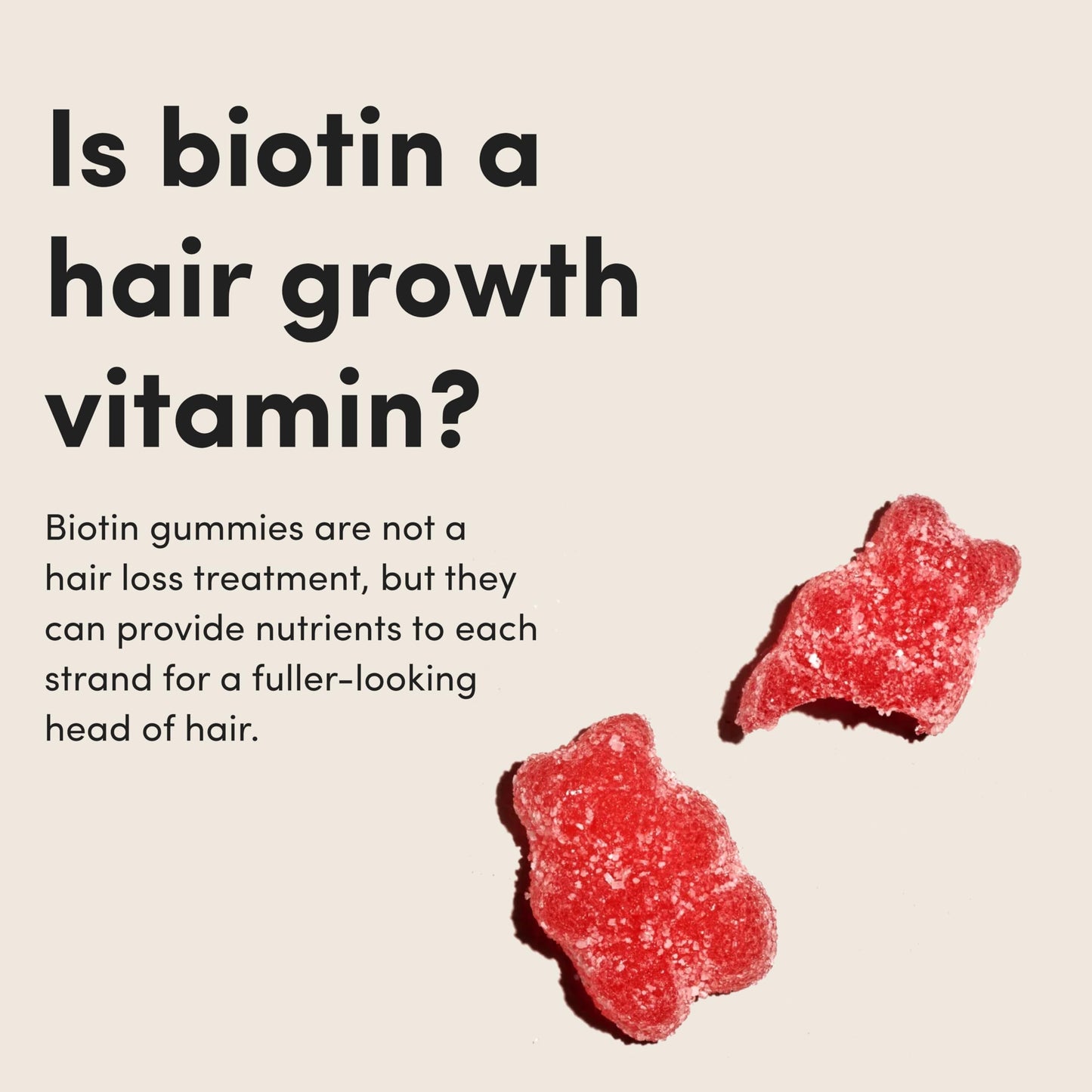 Hims & Hers Biotin Builder Gummies with B12, B6 & D – Gluten Free, Wild Cherry 60 Count