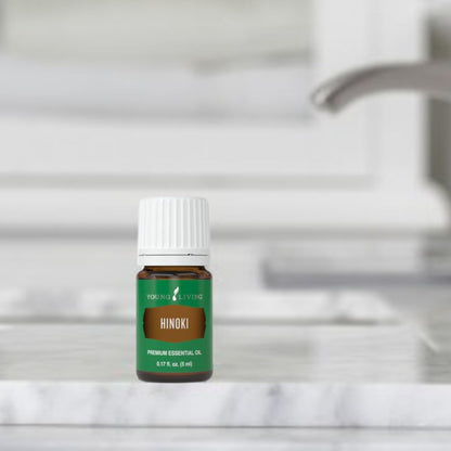 Young Living Hinoki Essential Oil 5 ml | Refreshing & Calming Ambiance for Work, Study, Meditation