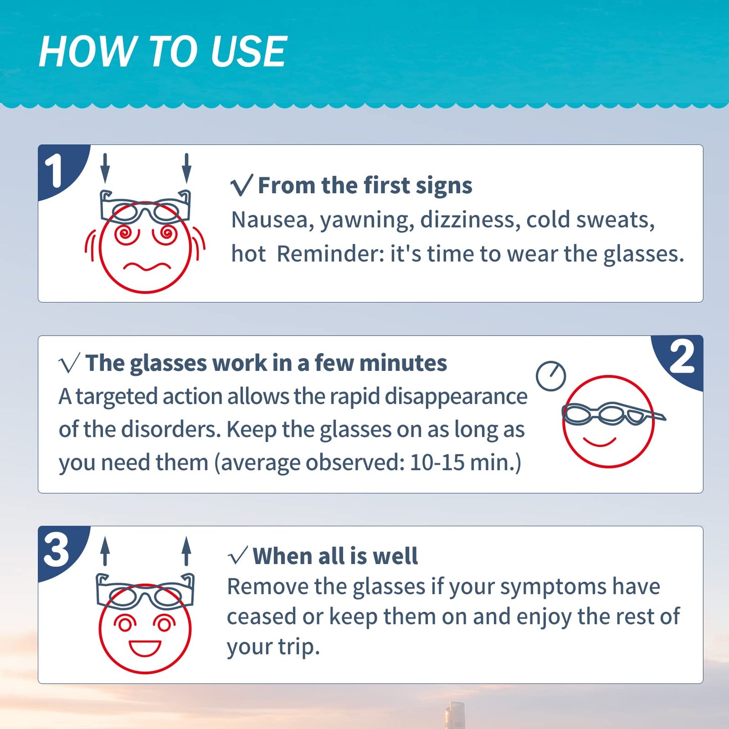 Hion Kids Anti-Motion Sickness Smart Glasses – Ultra-Light Travel Glasses for 3-8 Year Olds (White)