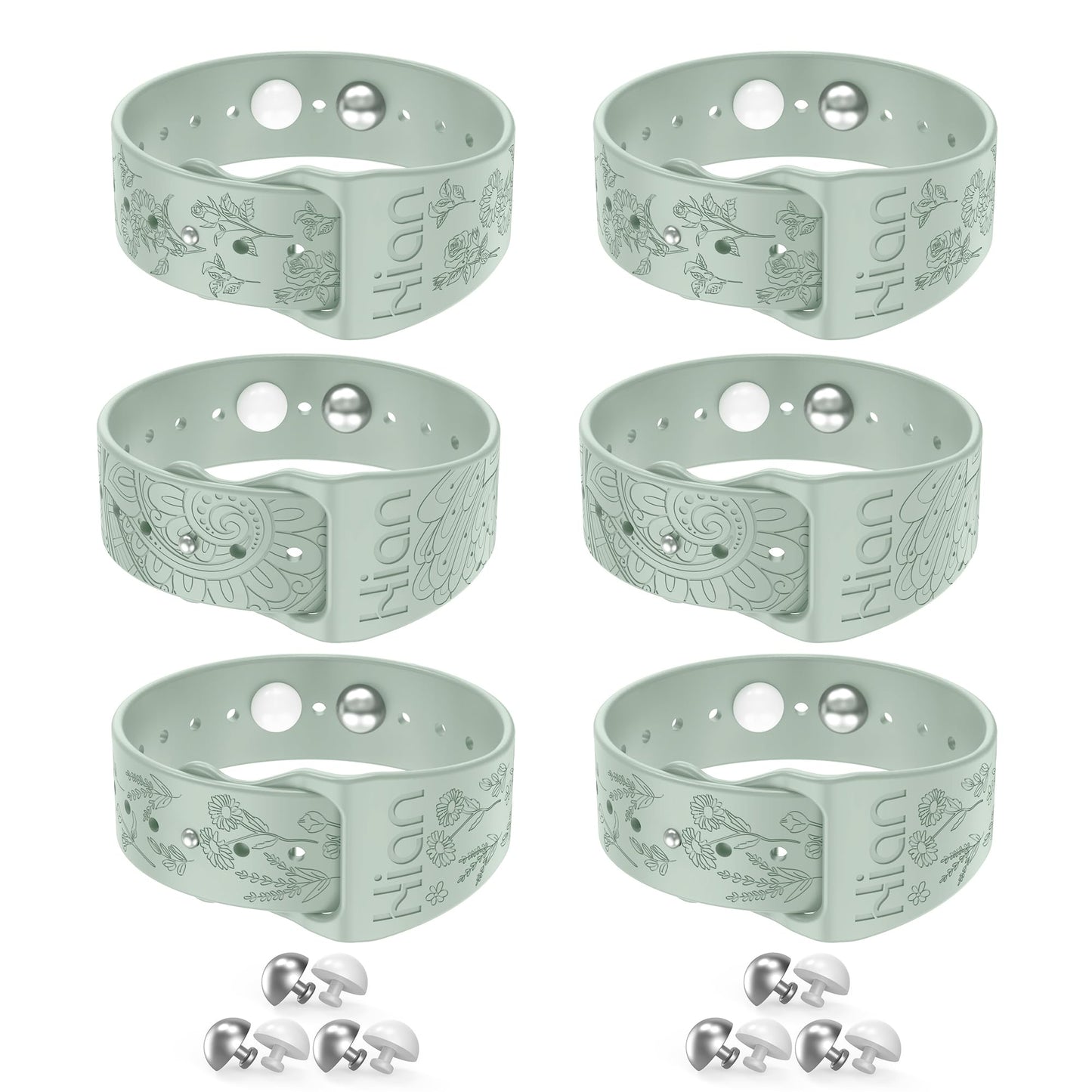 Hion Motion Sickness Bracelets – 3-Pair Sea Sickness Wristbands (Beryl) for Nausea Relief