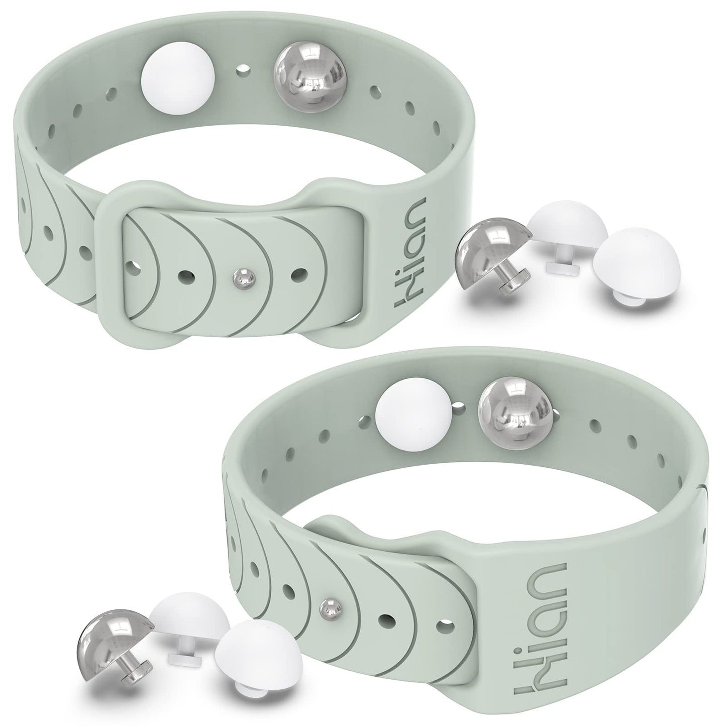 Hion Motion Sickness Bracelets – Sea Sickness Wristbands (1 Pair Beryl) | Acupressure Nausea Bands