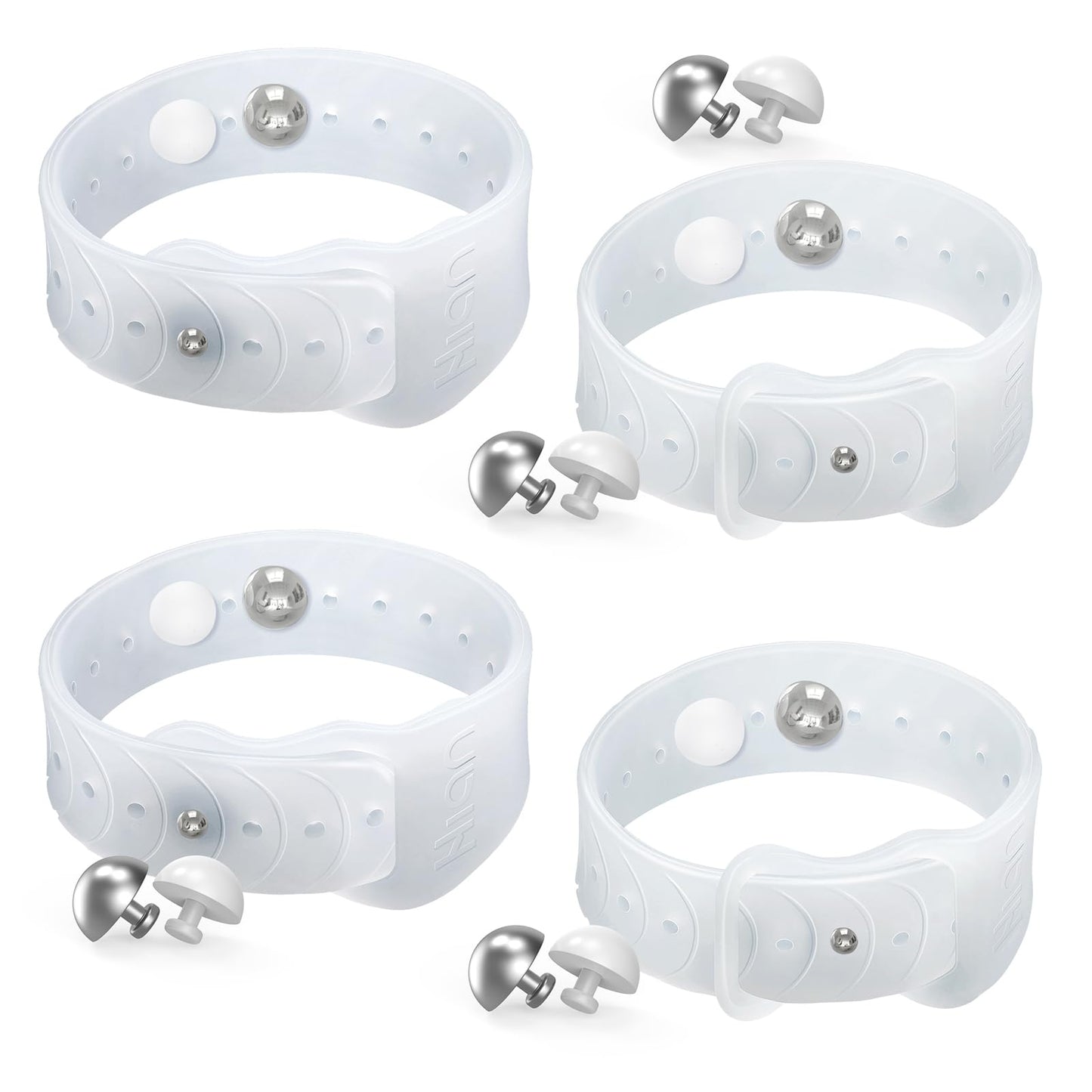 Hion Motion Sickness Bracelets – Sea Sickness Wristbands, 2 Pairs (Transparent)