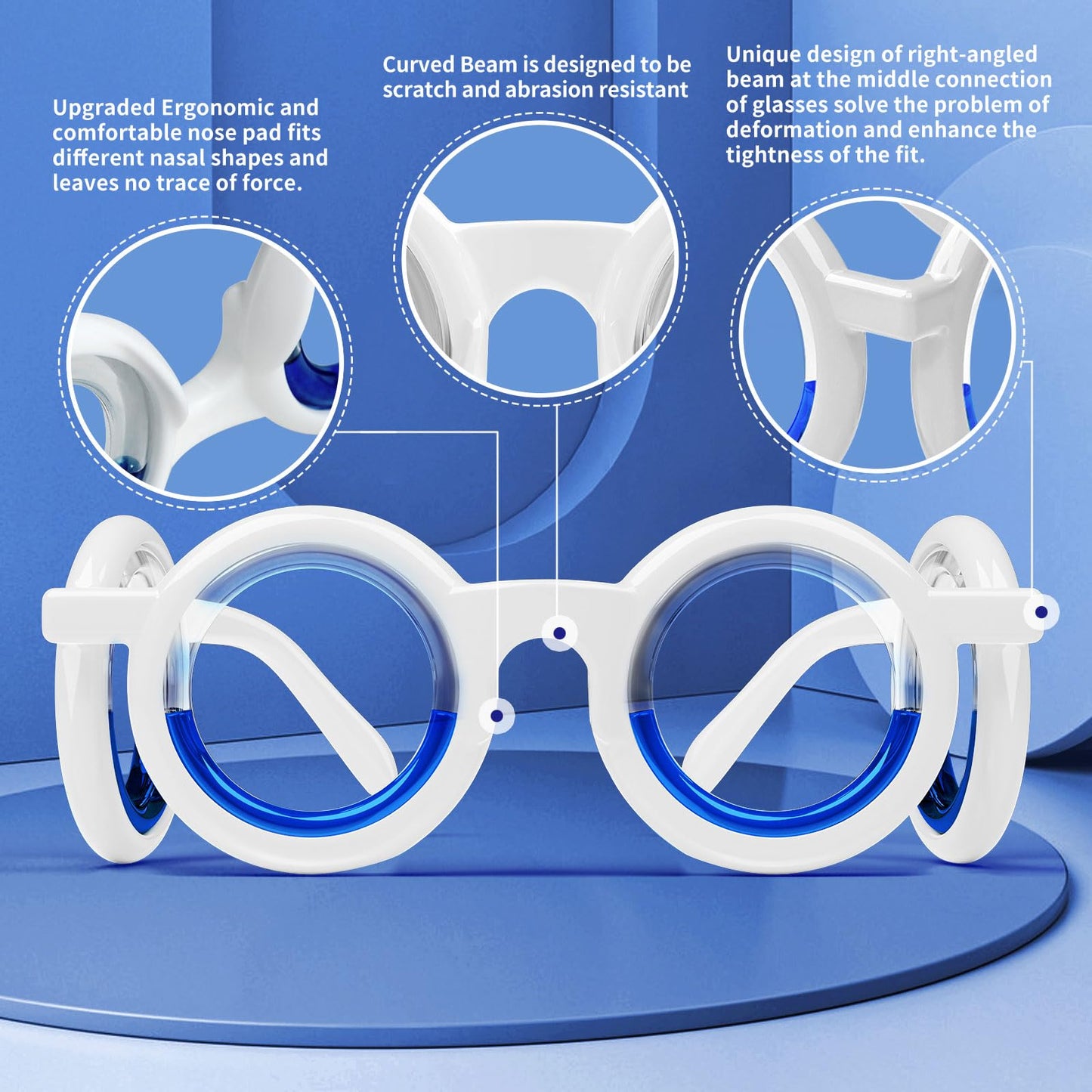 Hion Motion Sickness Glasses – Ultra-Light, Lensless, Travel-Ready (2 Pairs)