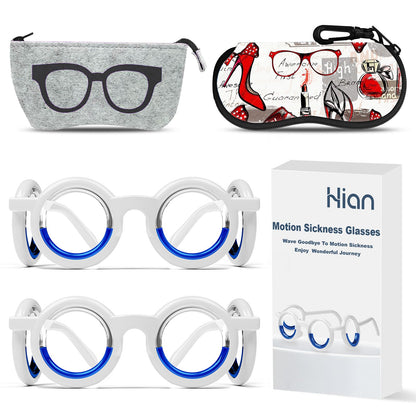 Hion Motion Sickness Glasses – Ultra-Light, Lensless, Travel-Ready (2 Pairs)