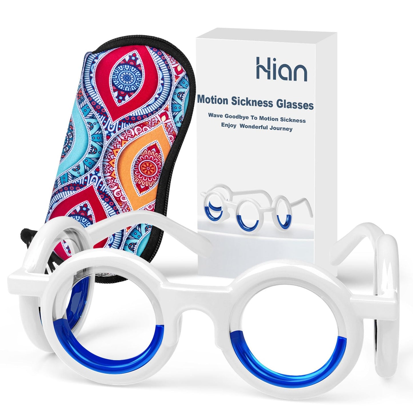 Hion Motion Sickness Glasses – Ultra-Light, No-Lens Liquid Glasses for Cars, Boats & Planes