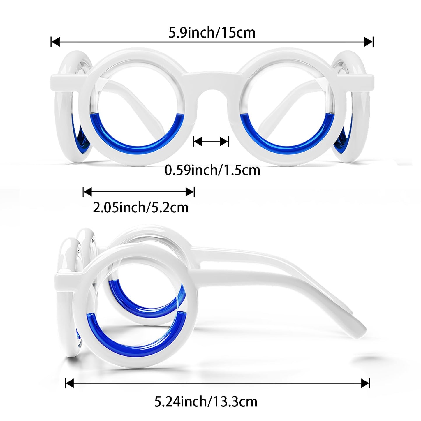 Hion Motion Sickness Glasses – Ultra-Light, Drug-Free Travel Relief (2 Pairs)