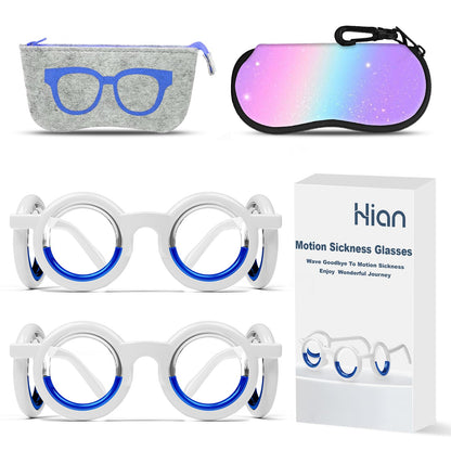 Hion Motion Sickness Glasses — Ultra-Light, Travel-Ready Relief (2 Pairs)