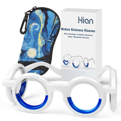 Hion Motion Sickness Glasses Starry – Ultra-Light No-Lens Liquid Glasses for Car, Sea & Air Travel
