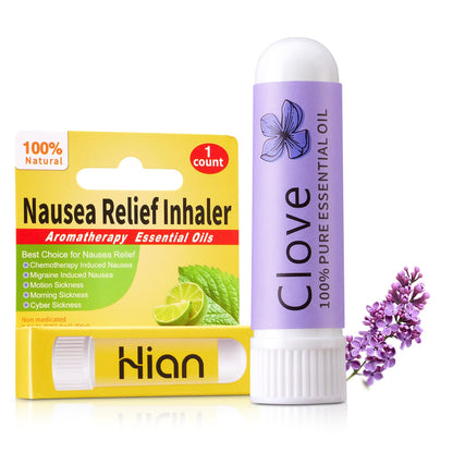Hion Nausea Relief Inhaler - Clove, 100% Natural Essential Oils