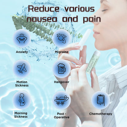 Hion Nausea Relief Inhaler – Eucalyptus, 100% Natural Essential Oils